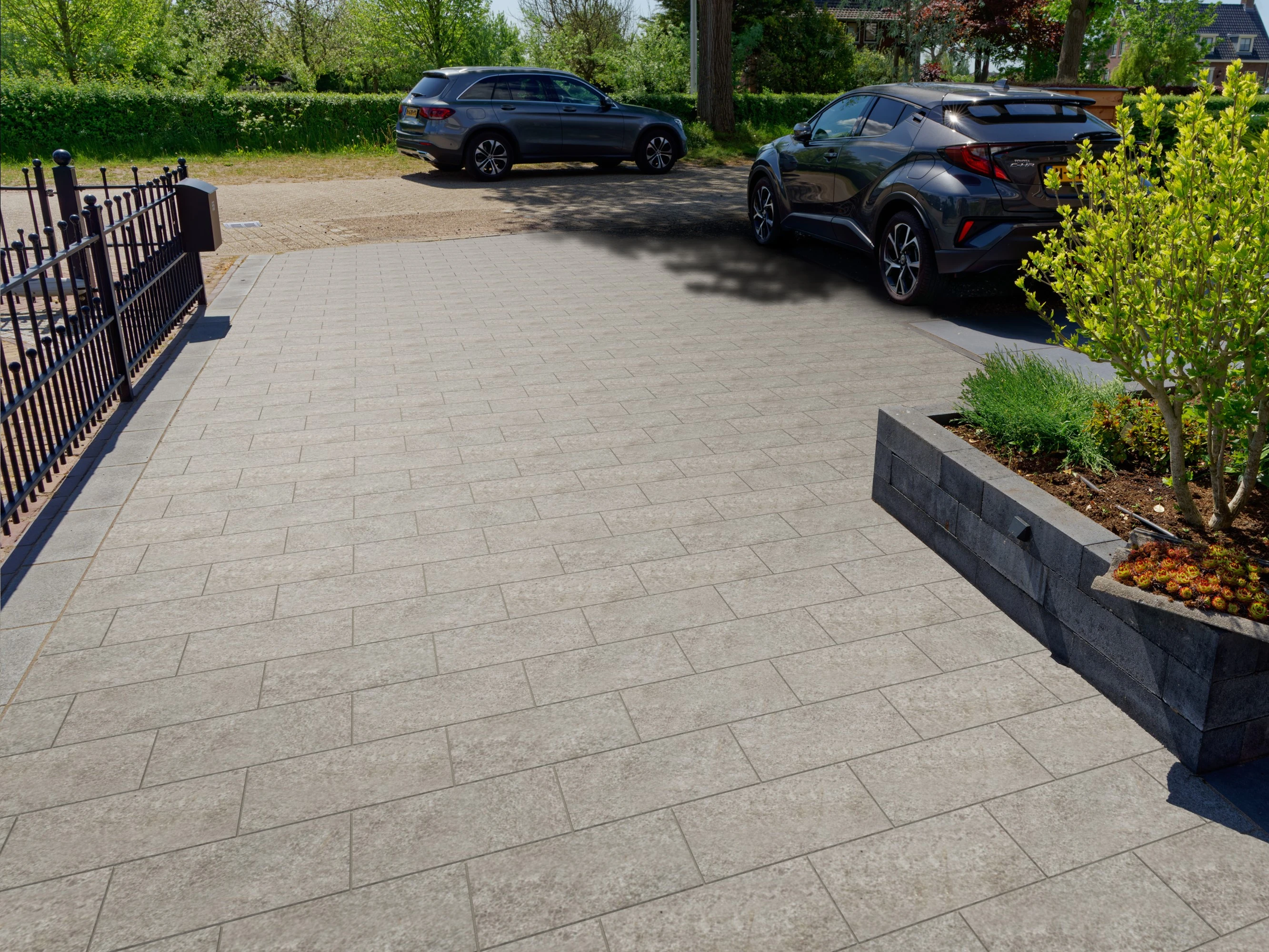 Gardenlux Keramische Tegel Cera5Line Basalt 40 x 20 x 5 cm - Afbeelding 5